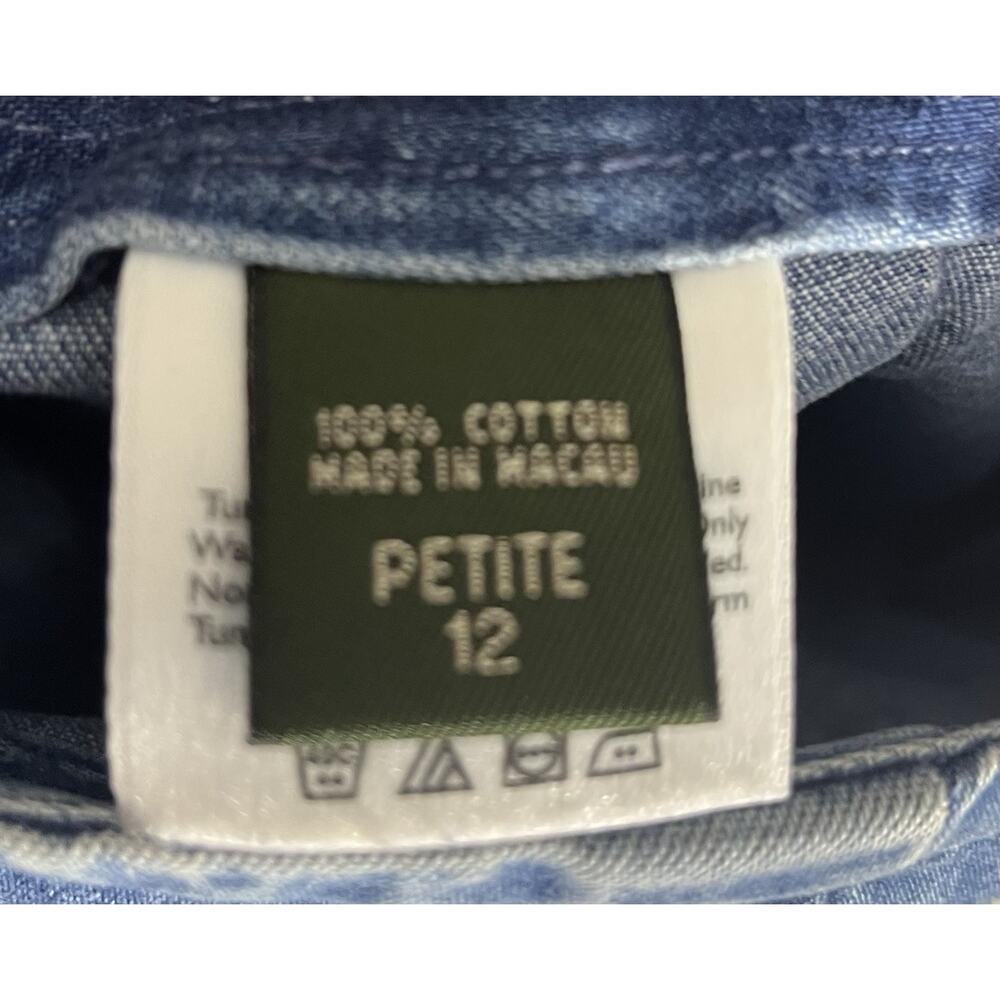 Vintage Eddie Bauer Skirt Women 12P Blue Maxi Denim Modest Western y2k - Picture 7 of 9